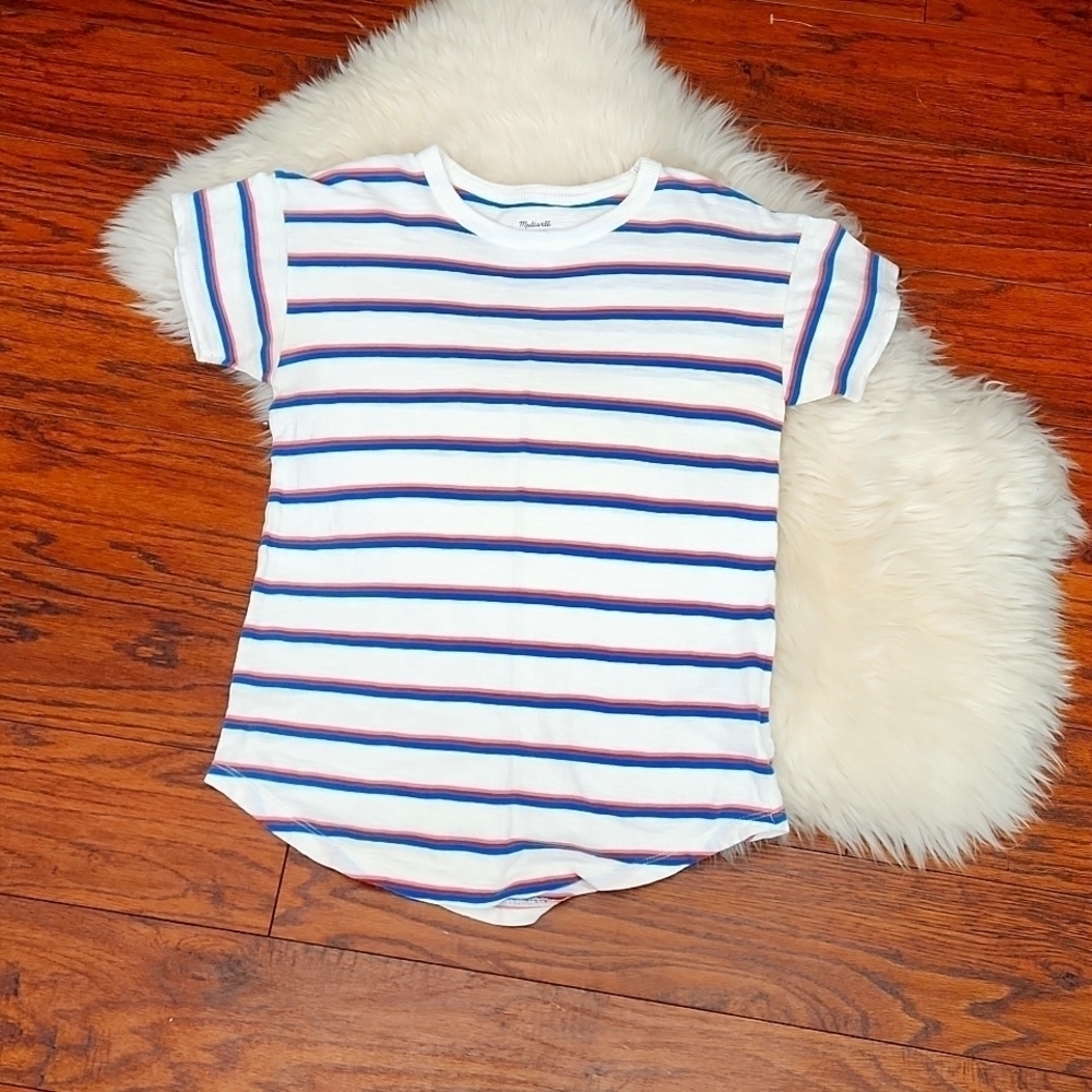 Madewell Cotton Striped Fitted Tshirt - Picture 1 of 3